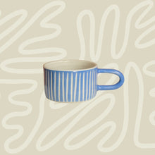 Load image into Gallery viewer, Wittle Mug - Blue Pinstripe