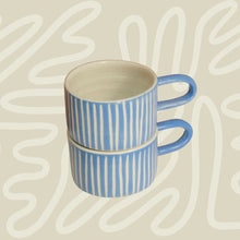 Load image into Gallery viewer, Wittle Mug - Blue Pinstripe