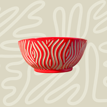 Load image into Gallery viewer, Serving Bowl - Red Carve