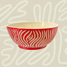Load image into Gallery viewer, Serving Bowl - Red Carve