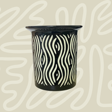 Load image into Gallery viewer, Jet Black Carved Utensil Holder - Large