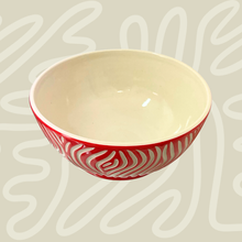 Load image into Gallery viewer, Serving Bowl - Red Carve
