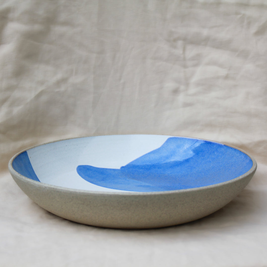 Serving Bowl - Blue Swirl